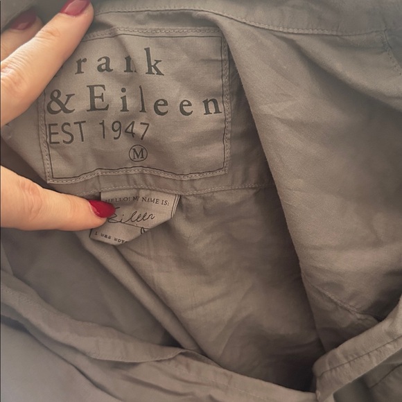 Frank & Eileen Eileen Gray Cotton Button Front Shirt Size Medium‎ - Picture 4 of 4